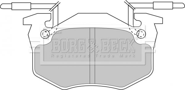 BORG & BECK stabdžių trinkelių rinkinys, diskinis stabdys BBP1306